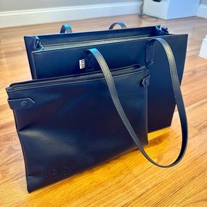 Beis - Work Tote (Black Croc) - new!